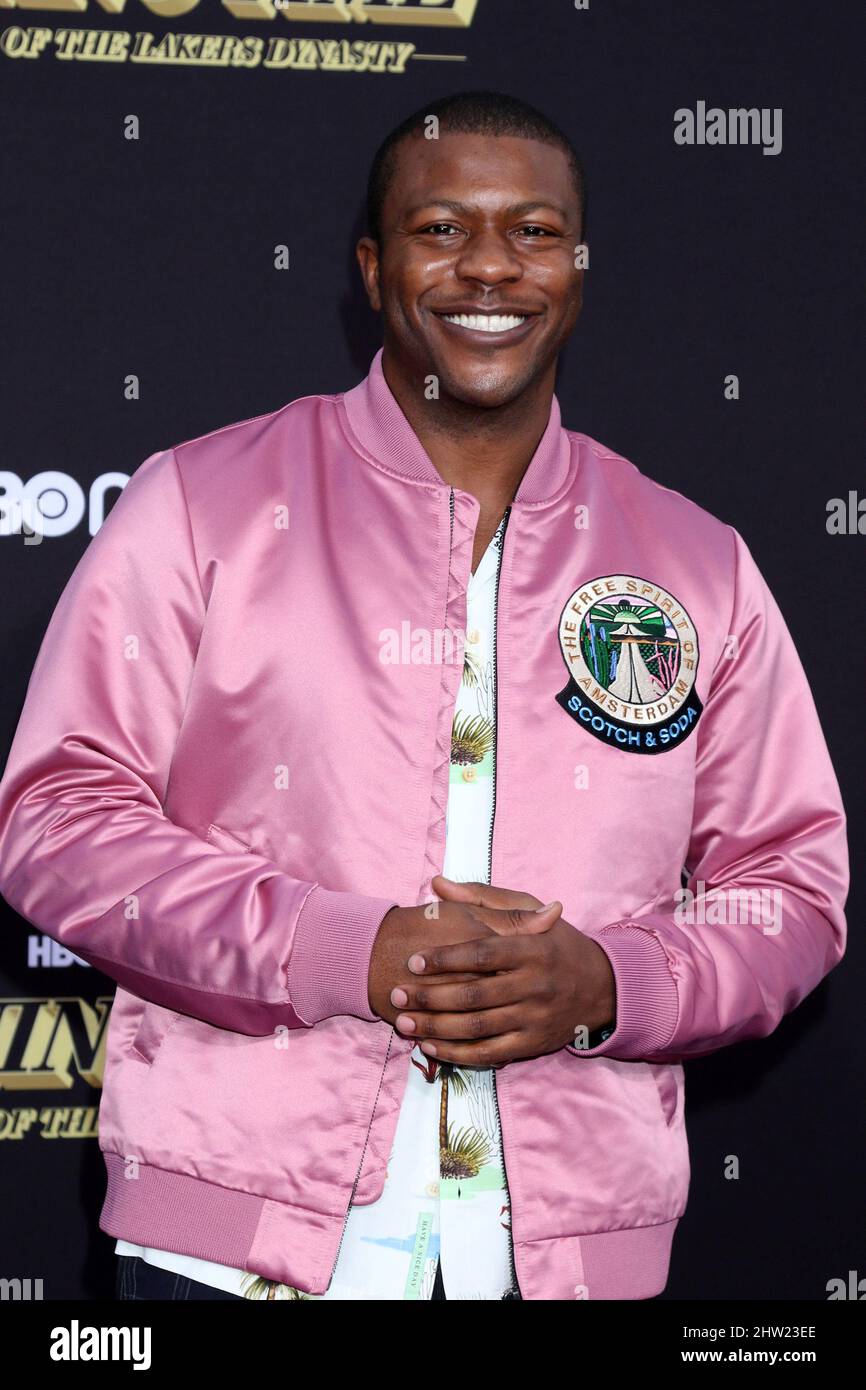 LOS ANGELES - MAR 2:  Edwin Hodge at the Winning Time - The Rise of The Lakers Dynasty LA Premiere at Ace Hotel on March 2, 2022  in Los Angeles, CA (Photo by Katrina Jordan/Sipa USA) Stock Photo