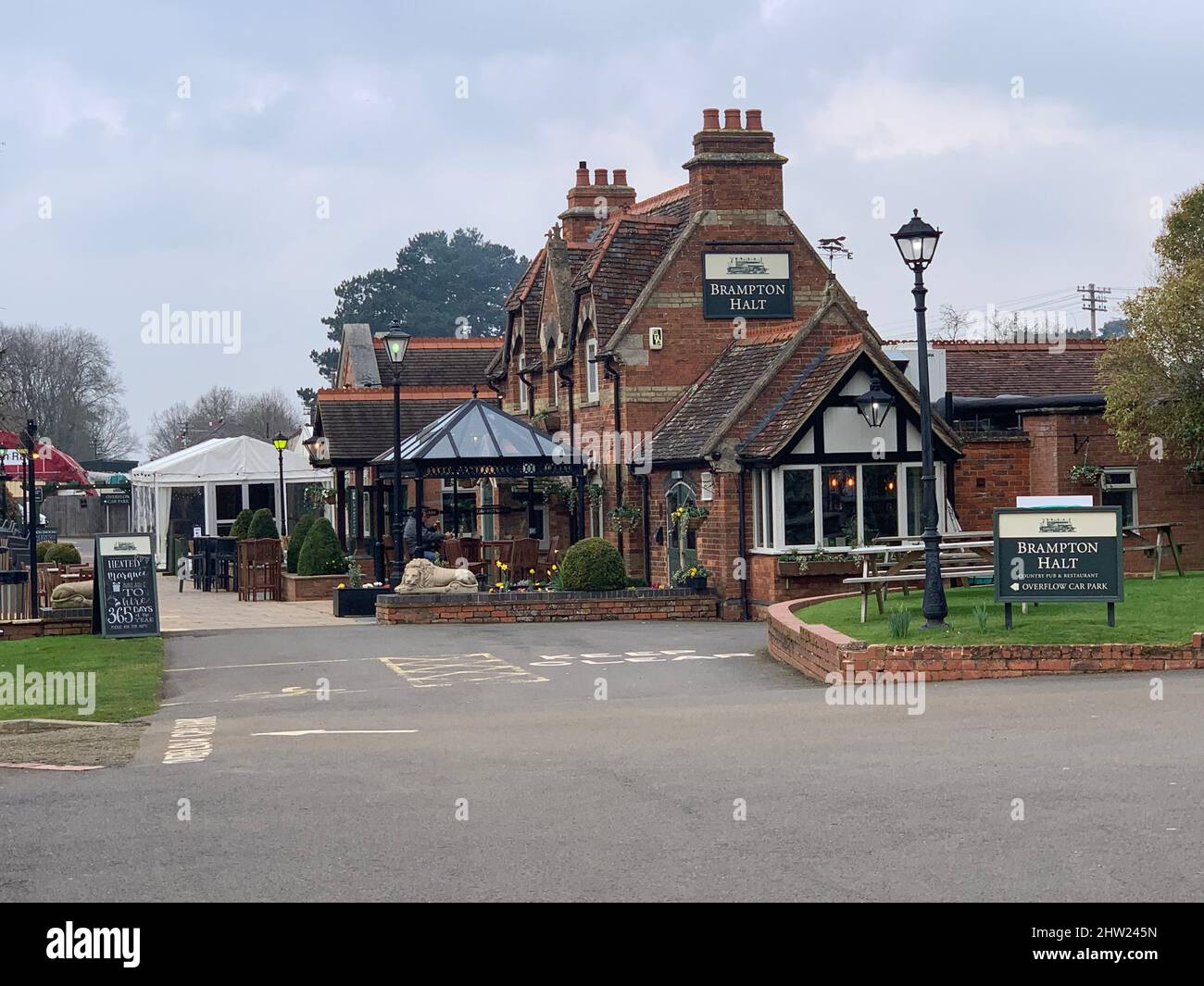 Brampton Holt pub restaurant Northampton Northamptonshire UK sign