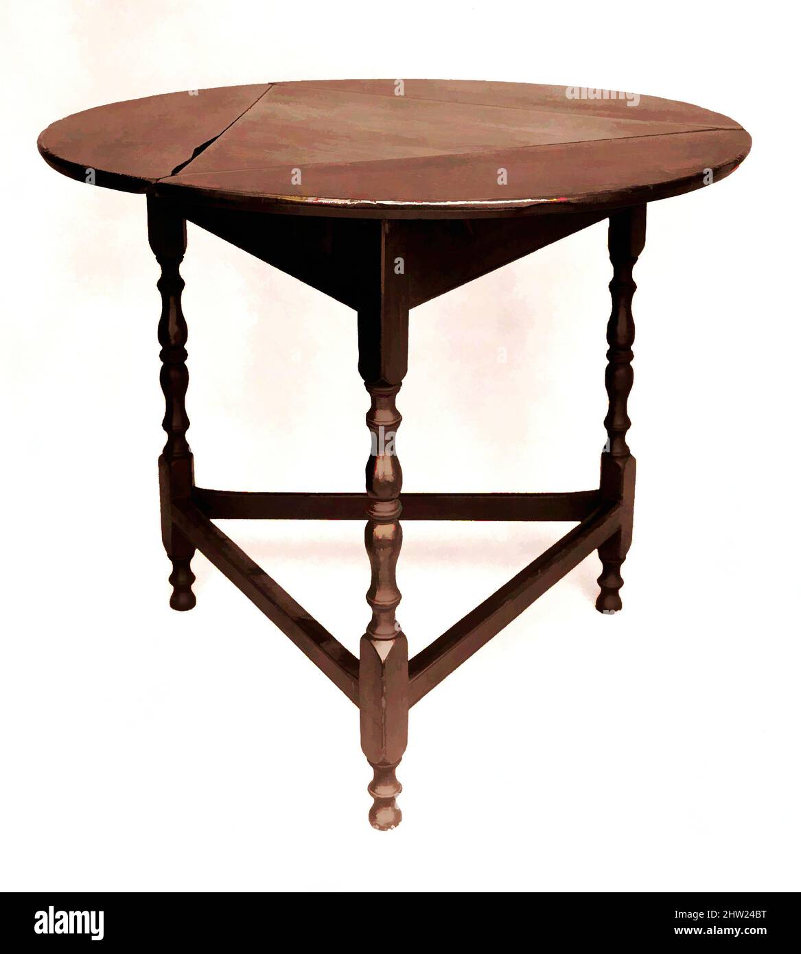 Art inspired by Drop-leaf Table, 1725–50, Made in United States, American, Mahogany, 25 1/2 x 28 3/4 x 28 3/4 in. (64.8 x 73 x 73 cm), Furniture, Classic works modernized by Artotop with a splash of modernity. Shapes, color and value, eye-catching visual impact on art. Emotions through freedom of artworks in a contemporary way. A timeless message pursuing a wildly creative new direction. Artists turning to the digital medium and creating the Artotop NFT Stock Photo