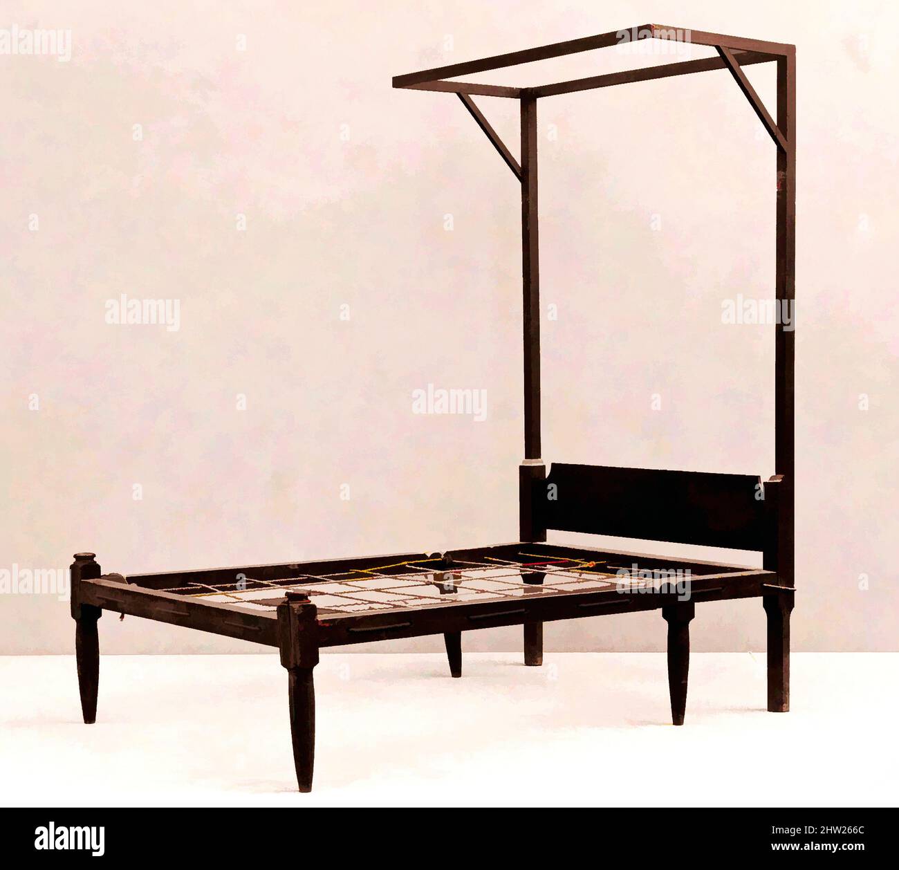 Art inspired by Folding Bedstead, 1740–90, Made in New England, United States, American, Maple, 77 1/2 x 52 3/4 x 76 in. (196.9 x 134 x 193 cm), Furniture, Classic works modernized by Artotop with a splash of modernity. Shapes, color and value, eye-catching visual impact on art. Emotions through freedom of artworks in a contemporary way. A timeless message pursuing a wildly creative new direction. Artists turning to the digital medium and creating the Artotop NFT Stock Photo