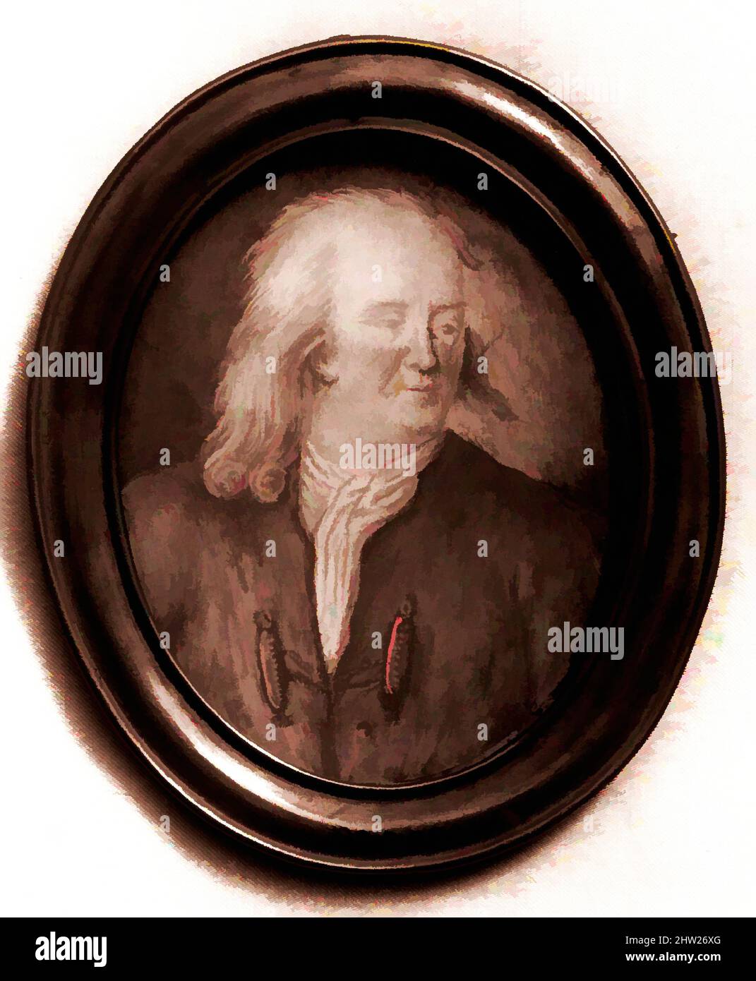 Art inspired by Plaque Portrait of Benjamin Franklin, 1776–1883, Made in France, Probably porcelain, 3 x 2 3/8 in. (7.6 x 6 cm), Paintings, Classic works modernized by Artotop with a splash of modernity. Shapes, color and value, eye-catching visual impact on art. Emotions through freedom of artworks in a contemporary way. A timeless message pursuing a wildly creative new direction. Artists turning to the digital medium and creating the Artotop NFT Stock Photo
