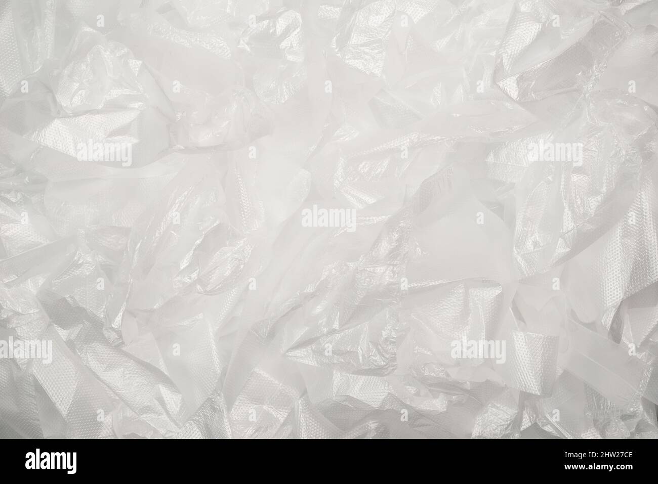 Plastic wihite background. Top view. Copy space. Stock Photo