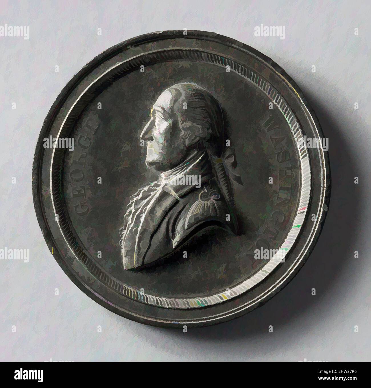 Art inspired by Medal, 1870–1900, Metal, Diam. 2 5/16 in. (5.9 cm), Metal, John A. Bolen (1826–1906, Classic works modernized by Artotop with a splash of modernity. Shapes, color and value, eye-catching visual impact on art. Emotions through freedom of artworks in a contemporary way. A timeless message pursuing a wildly creative new direction. Artists turning to the digital medium and creating the Artotop NFT Stock Photo