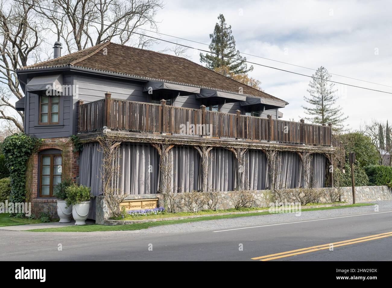 Yountville, CA, USA, January 15, 2022. The French Laundry. The town of