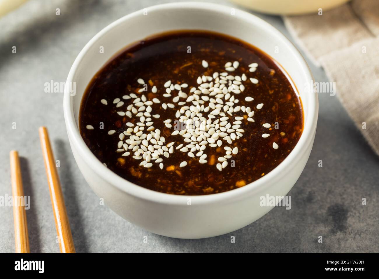 Savory Homemade Chinese Dipping Sauce with Soy and Sesame Stock Photo Alamy