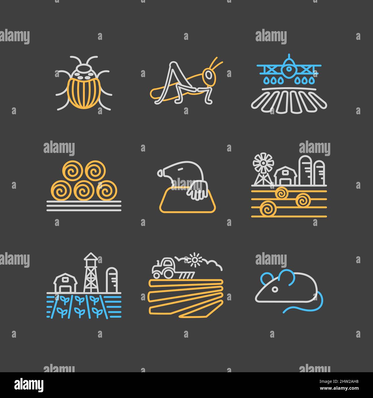 Farm Field icon. Agriculture animal sign. Graph symbol for your web ...