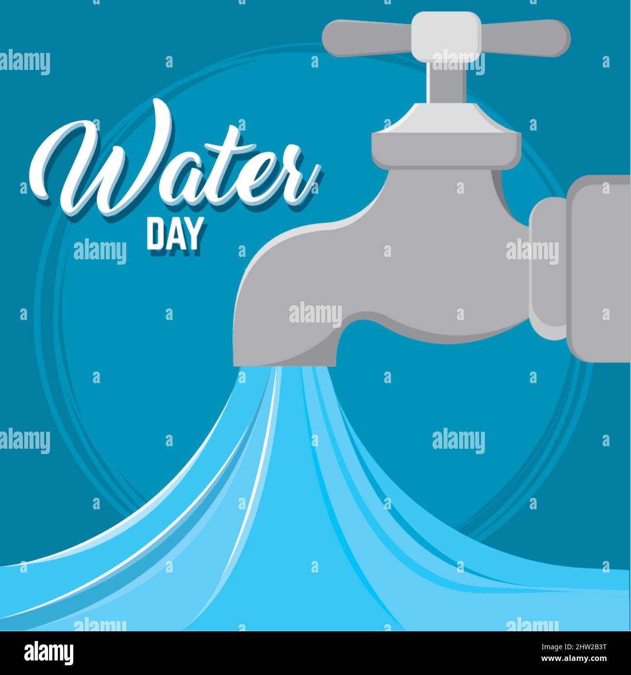 Water day poster water tap Vector illustration Stock Vector Image & Art ...