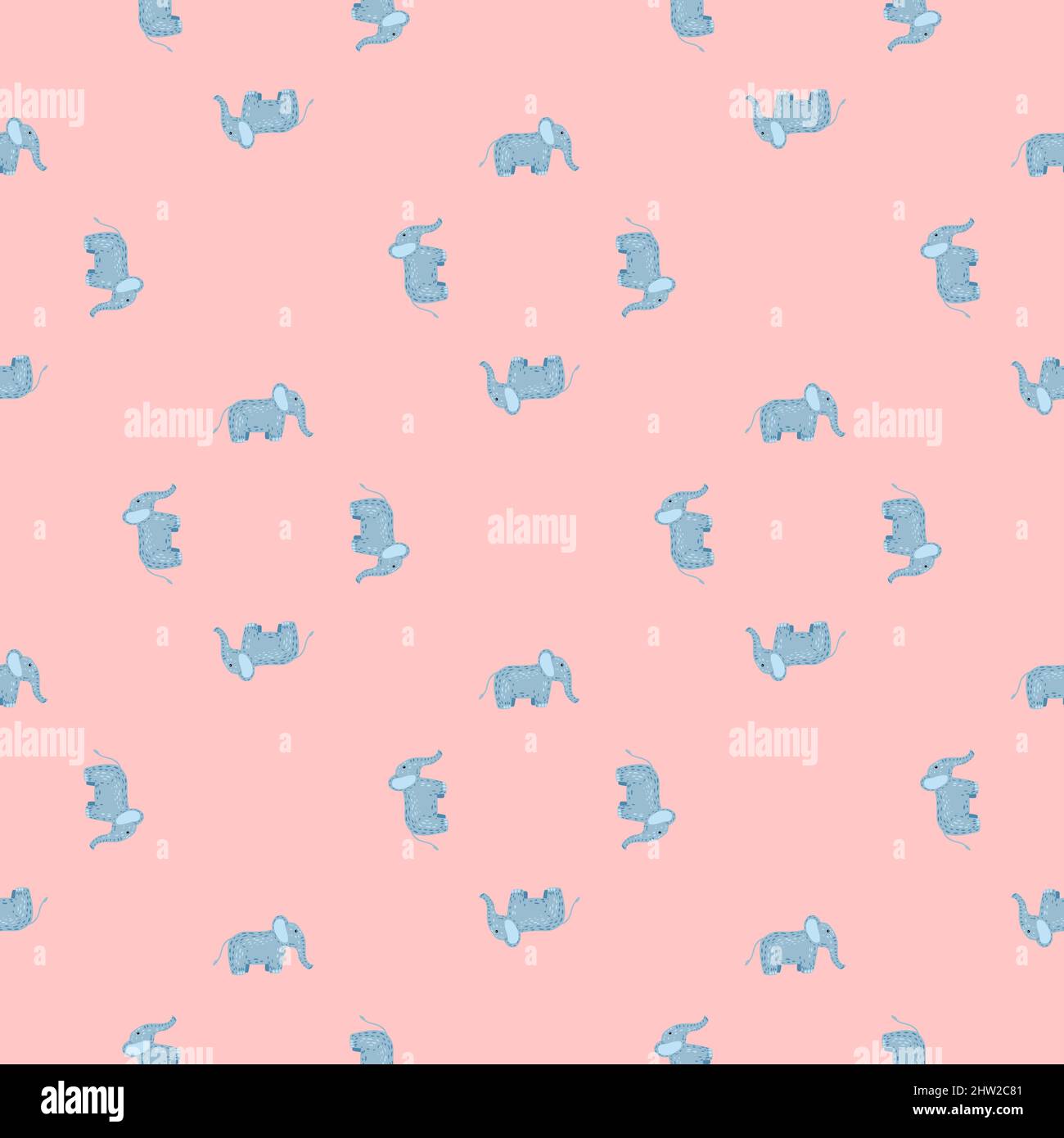 Elephant cute seamless pattern. Background with kids toy. Repeated ...