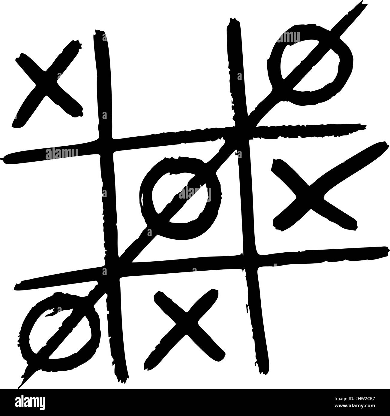 Tic Tac Toe Esboço Jogo Cruzado Zero Desenho Plano Ilustração imagem  vetorial de threecvet.gmail.com© 655605606