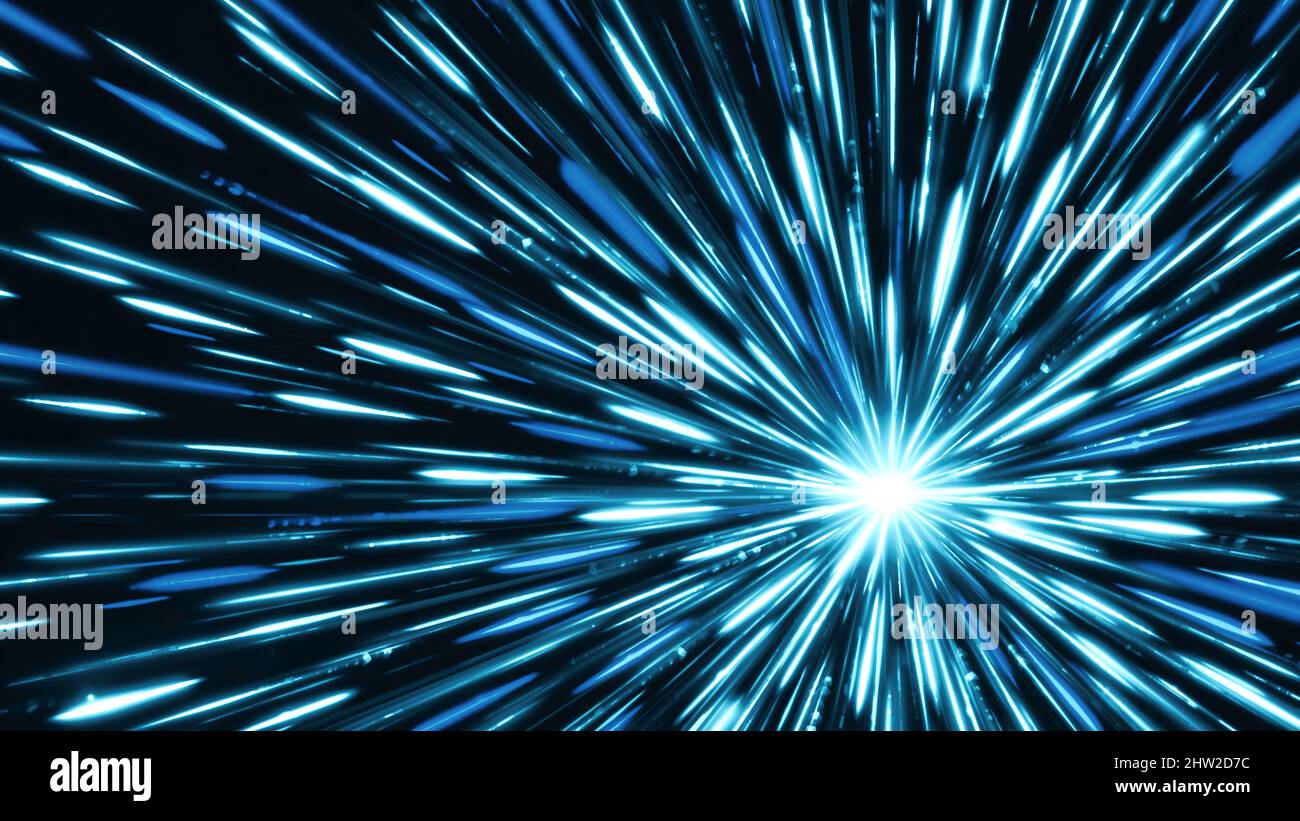 Star absorbs rays. Animation. Bright point absorbs colored rays of light.  Cosmic dot draws light rays on black background Stock Photo - Alamy