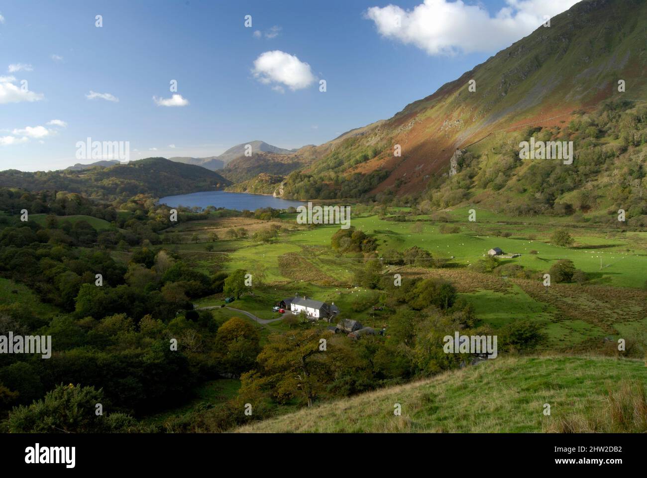 The Nant Gwynant Valley in Snowdonia, WALES Stock Photo