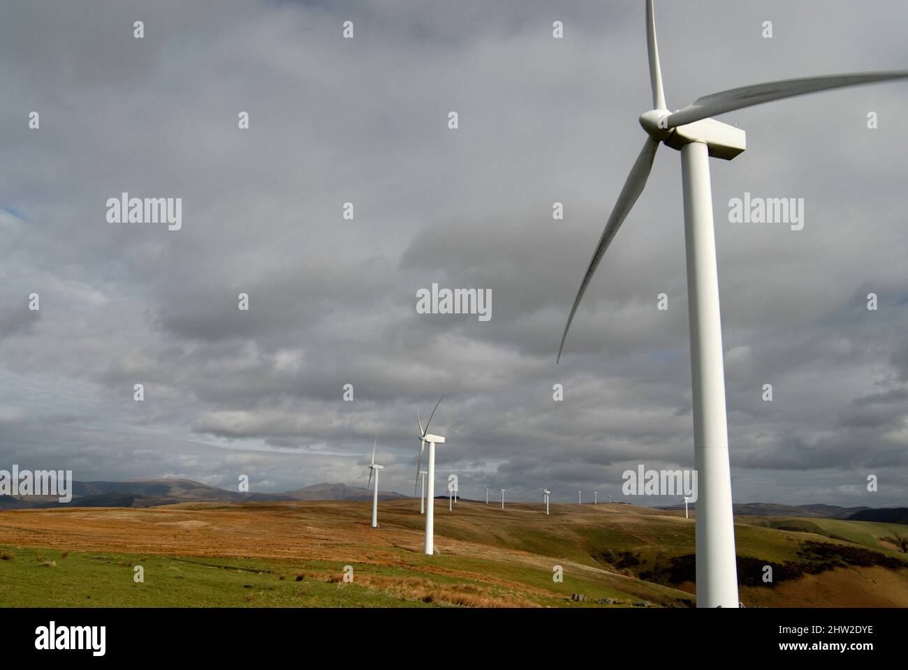 Wind Farm in mid Wales, UK Stock Photo Alamy