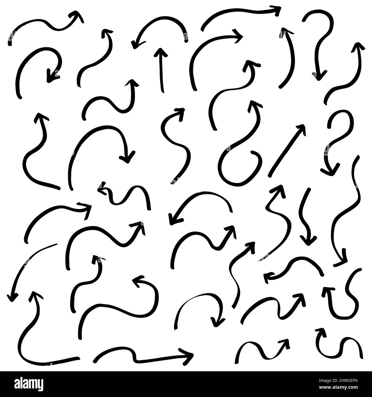 Arrows hand drawn set vector illustration Stock Vector Image & Art - Alamy