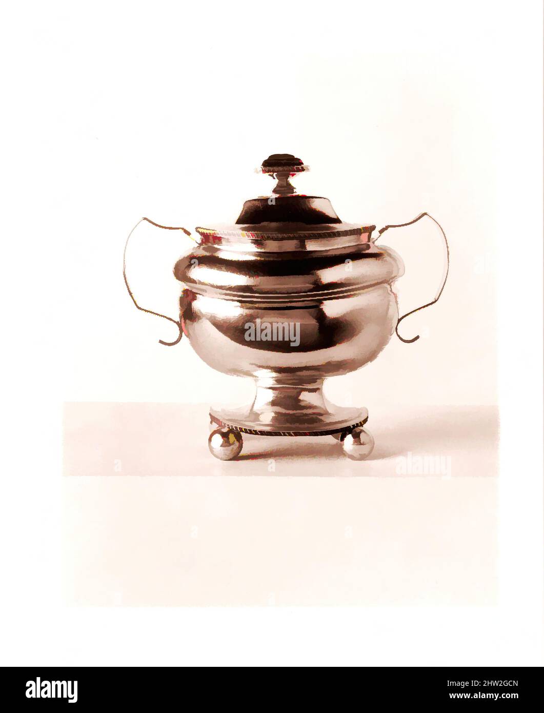 art inspired by sugar bowl ca 1815 made in new york new york united states american silver overall 7 34 x 8 38 x 5 18 in 197 x 213 x 13 cm 15 oz 10 dwt 482 g silver william b heyer active ca 180722 classic works modernized by artotop with a splash of modernity shapes color and value eye catching visual impact on art emotions through freedom of artworks in a contemporary way a timeless message pursuing a wildly creative new direction artists turning to the digital medium and creating the artotop nft 2HW2GCN