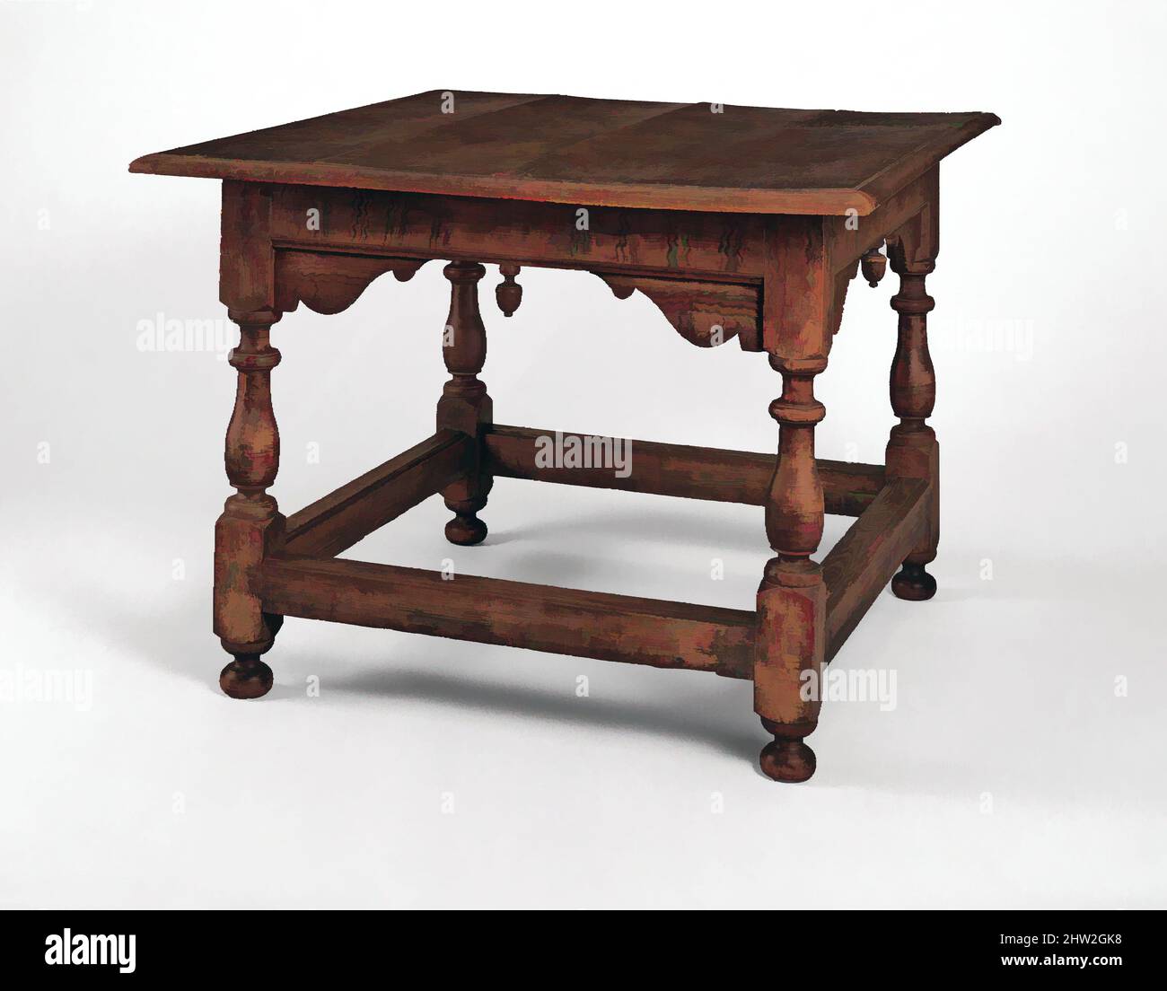 Art inspired by Table, 1680–1710, Probably made in Boston