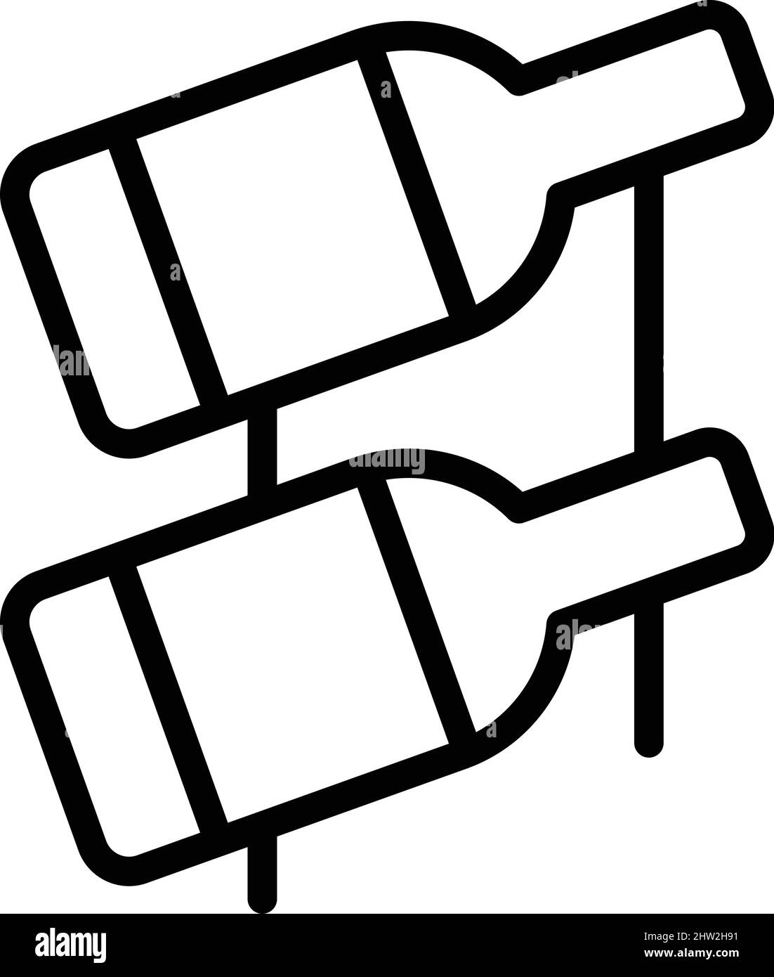 Wine bottle cabinet icon outline vector. Wood shelf. Winery store Stock ...