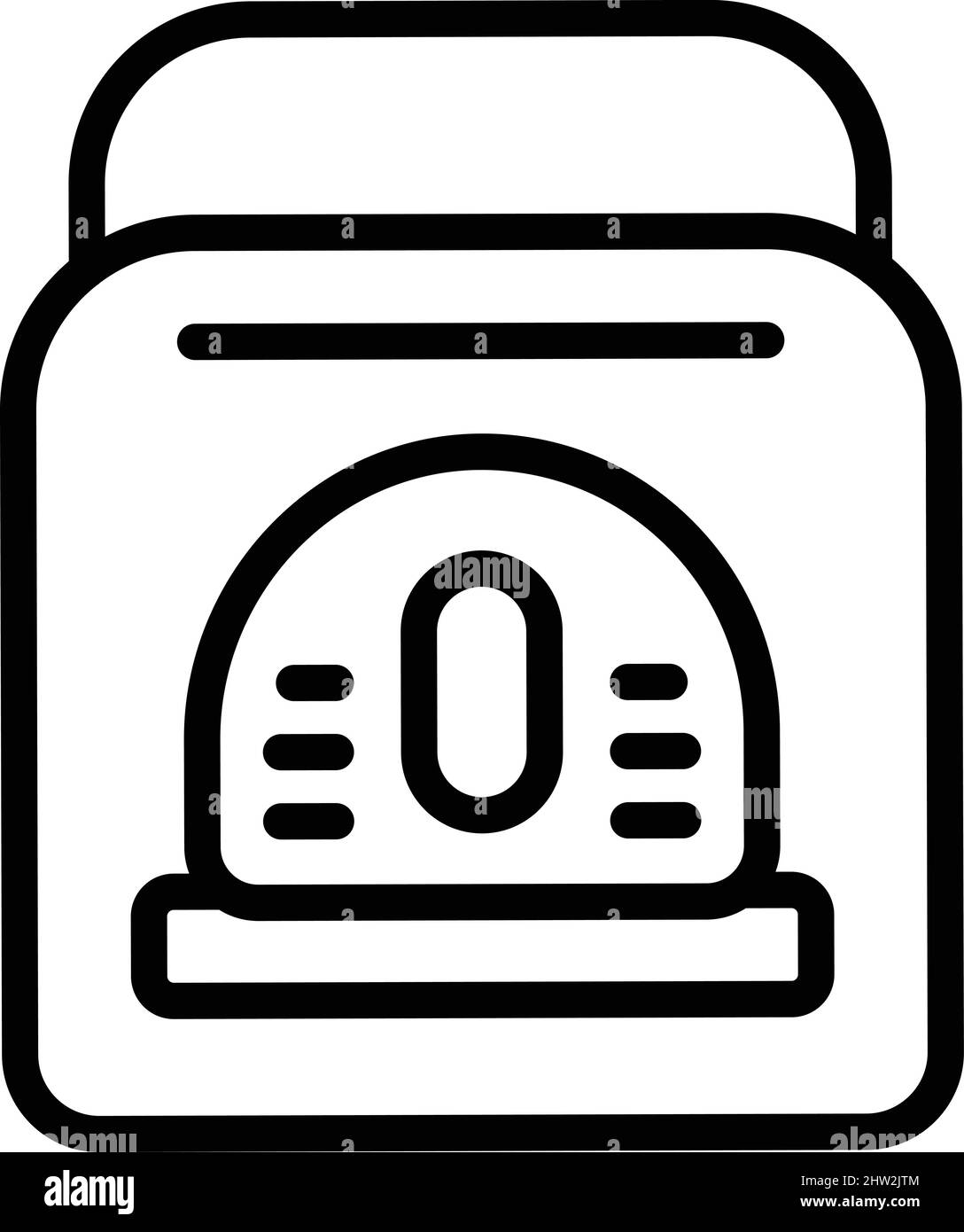 Electric bread machine icon outline vector. Cooking food. Button ...