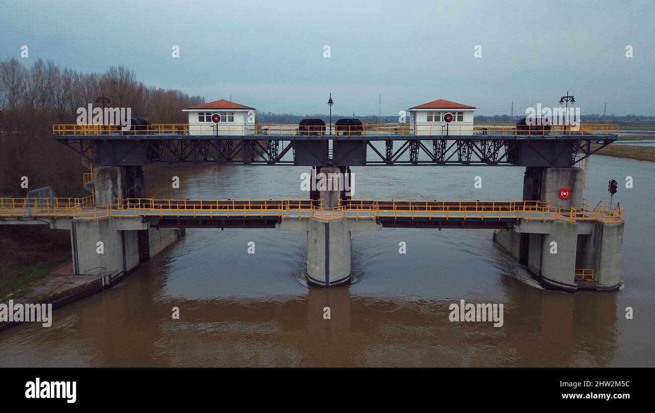 Hydroelectric power plant over a river Stock Photo Alamy