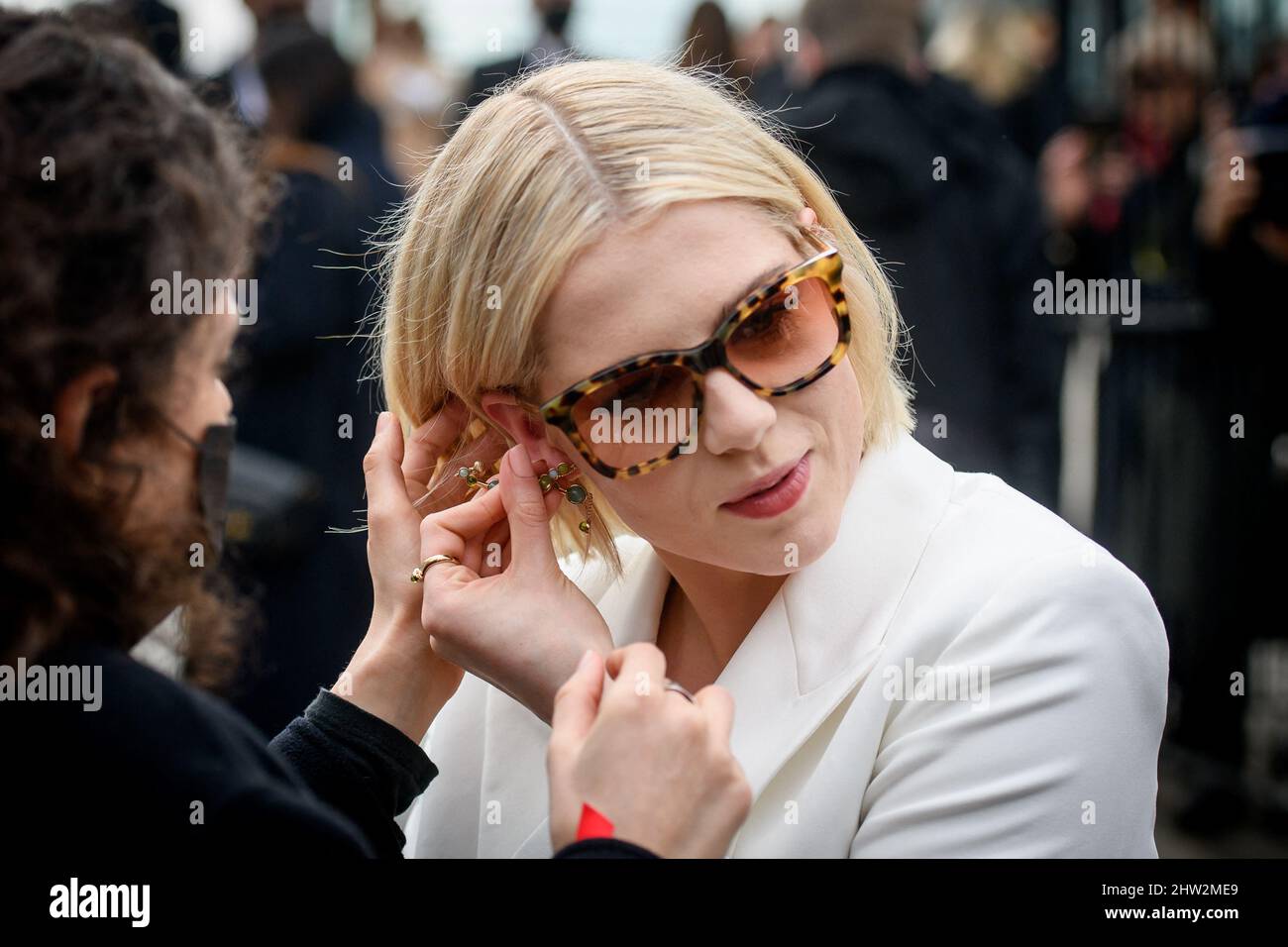 Actress Lucy Boynton attends the Chloe Womenswear Fall/Winter 2022/2023 show as part of Paris Fashion Week on March 03, 2022 in Paris, France. Photo by Laurent Zabulon/ABACAPRESS.COM Credit: Abaca Press/Alamy Live News Stock Photo