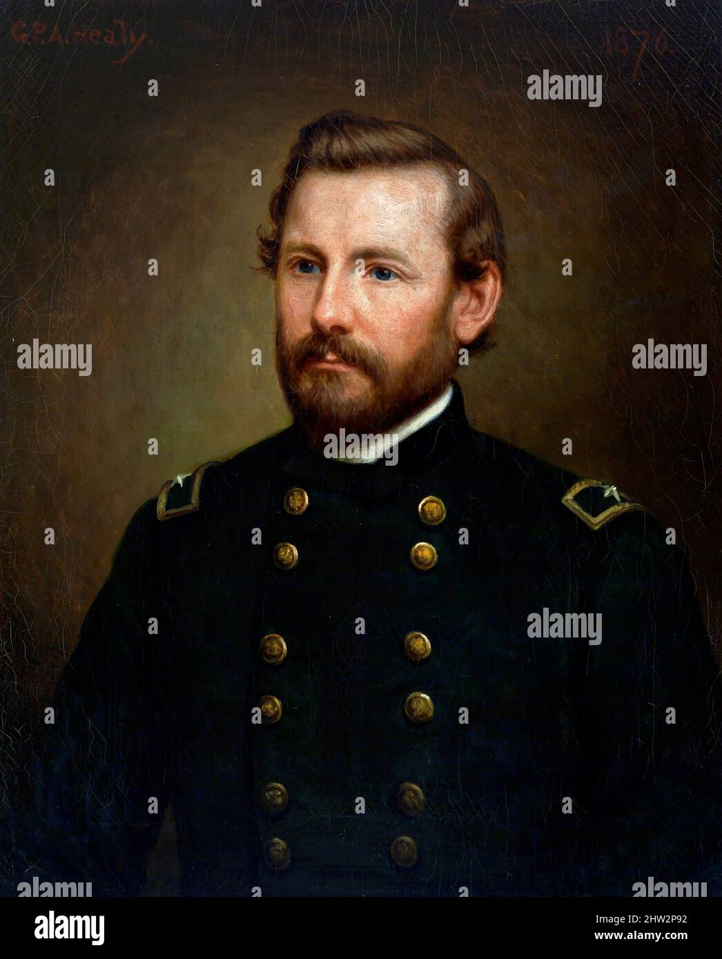 Brigadier General Albert James Myer (1828-1880) by George Peter Alexander Healy(1813-1894), oil on canvas, 1876 Stock Photo