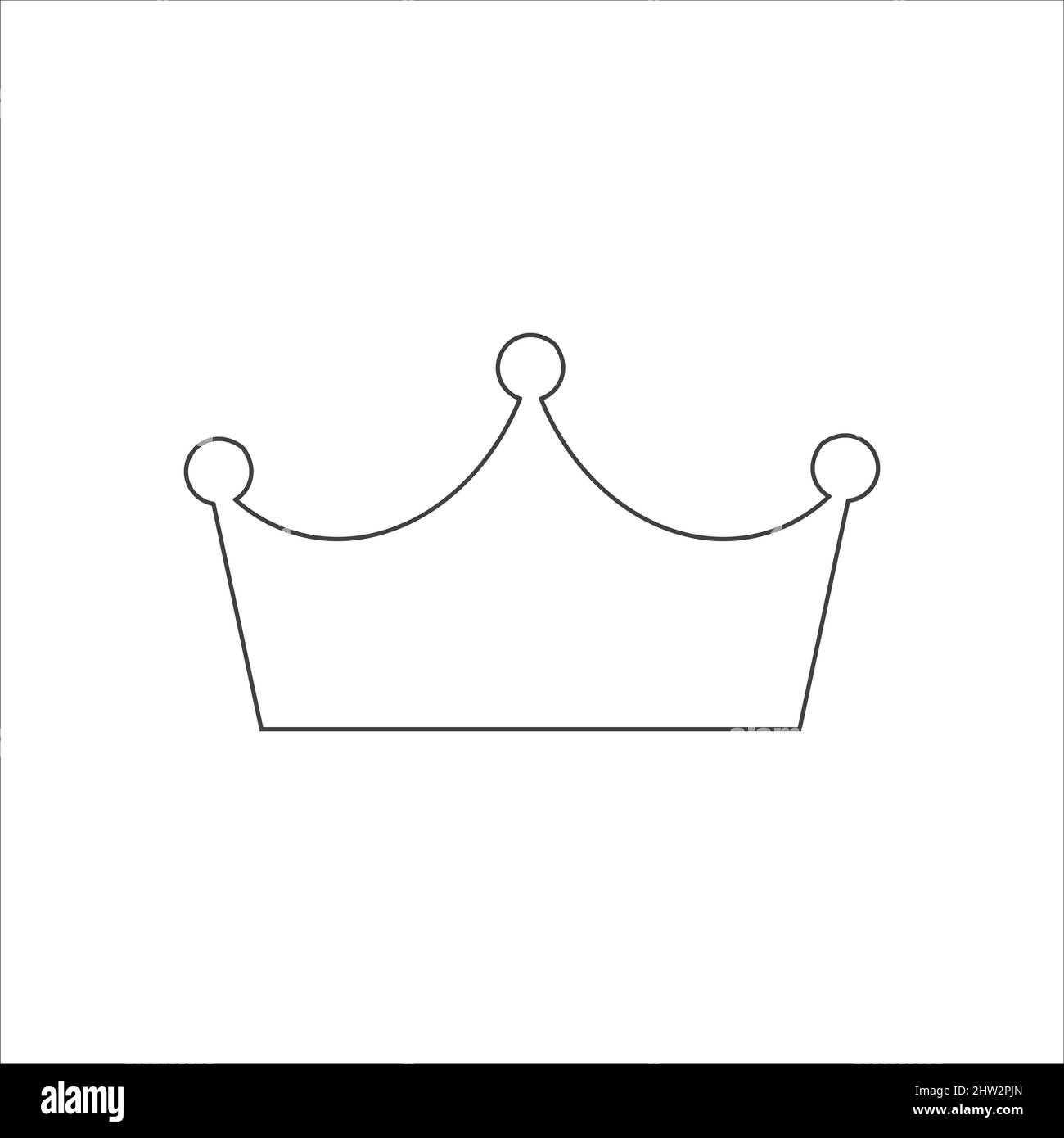 Crown icon in trendy flat style isolated on white background. Crown ...