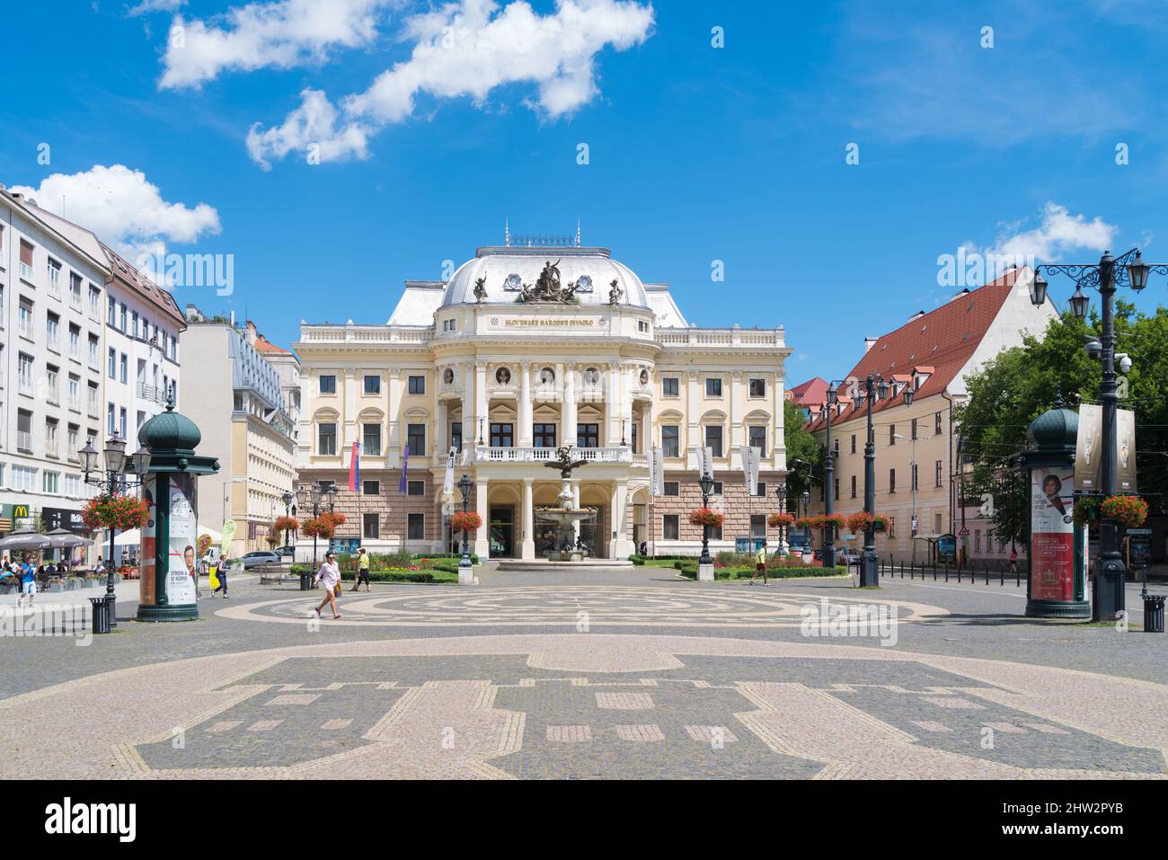 BRATISLAVA, SLOVAKIA - JULY 27, 2020: The Slovak National Theater is the oldest professional theatre in Slovakia, consisting of three ensembles: opera Stock Photo