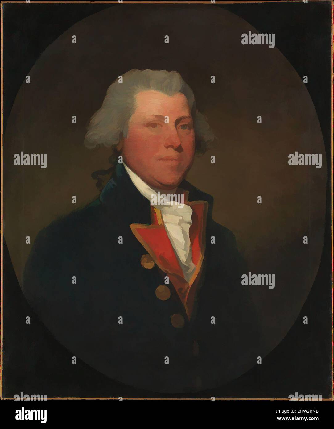 Art inspired by James DeLancey, ca. 1785, Oil on canvas, Sight size: 30 x 24 in. (76.2 x 61 cm), Paintings, Gilbert Stuart (American, North Kingston, Rhode Island 1755–1828 Boston, Massachusetts, Classic works modernized by Artotop with a splash of modernity. Shapes, color and value, eye-catching visual impact on art. Emotions through freedom of artworks in a contemporary way. A timeless message pursuing a wildly creative new direction. Artists turning to the digital medium and creating the Artotop NFT Stock Photo