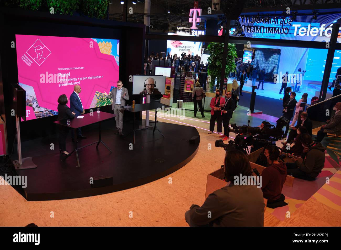 Barcelona Spain March 2nd 2022 Mobile World Congress T Mobile