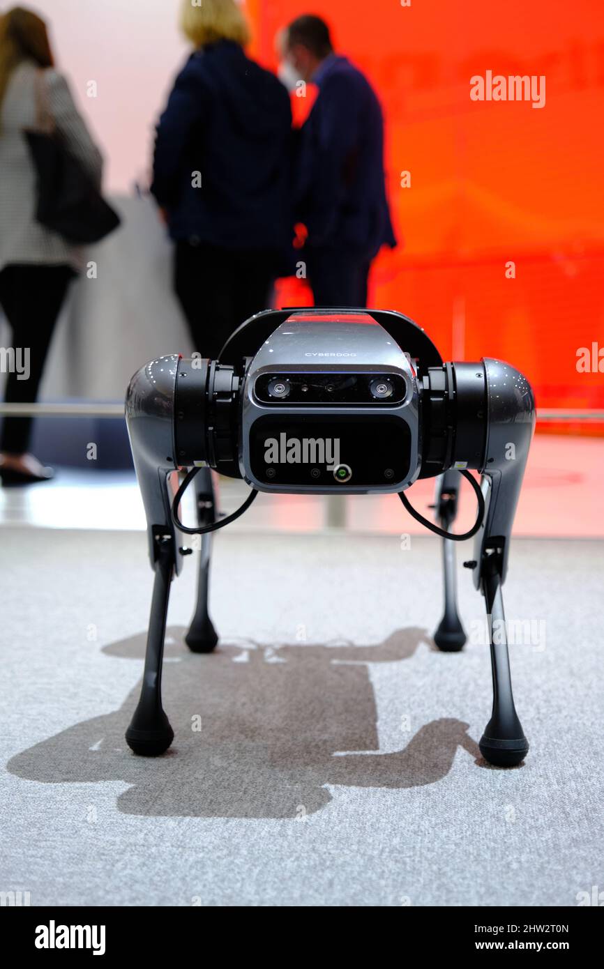 Barcelona, Spain - March 2nd 2022 - Mobile World Congress - Cyberdog at Xiaomi booth Stock Photo
