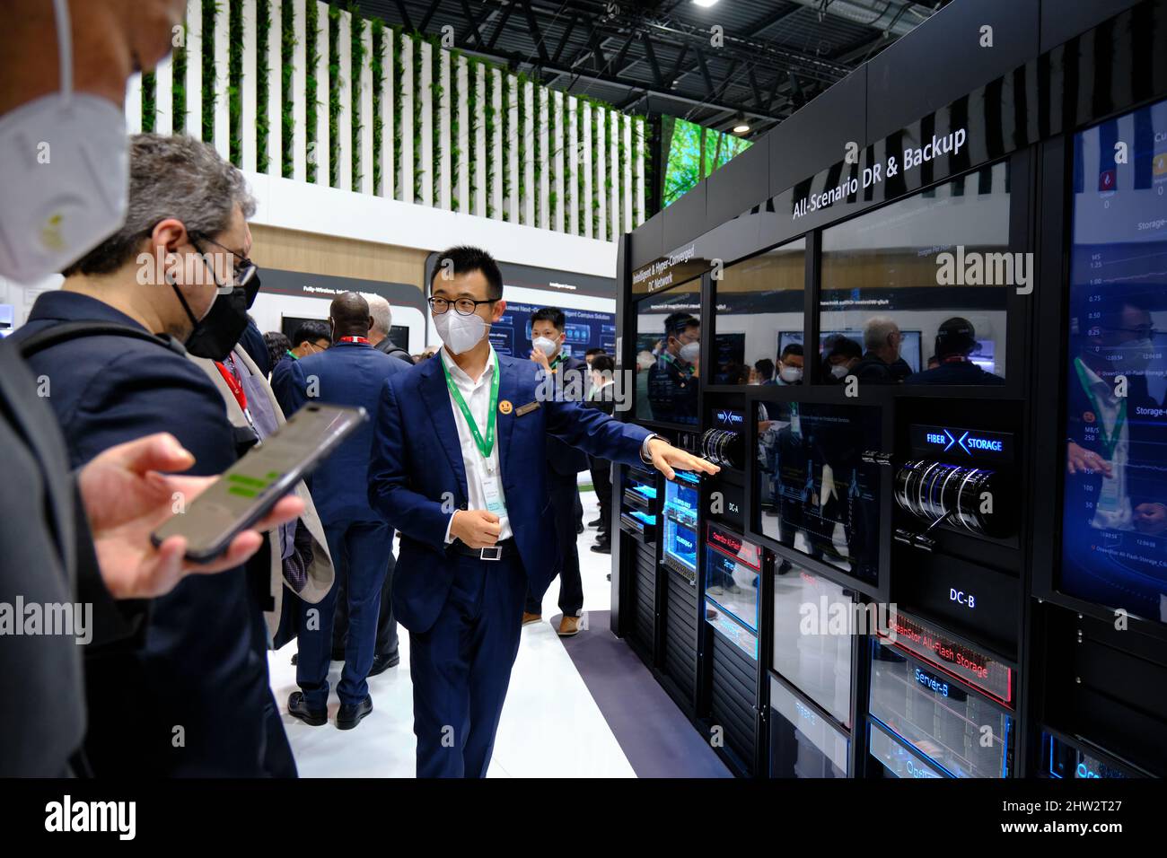 Barcelona Spain March 2nd 2022 Mobile World Congress Executives