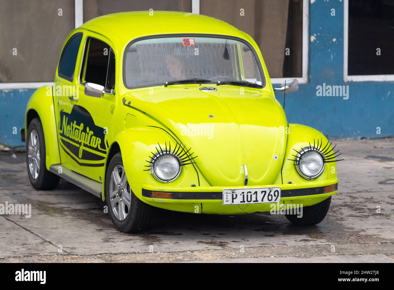 VW beetle in Havana, Cuba Stock Photo