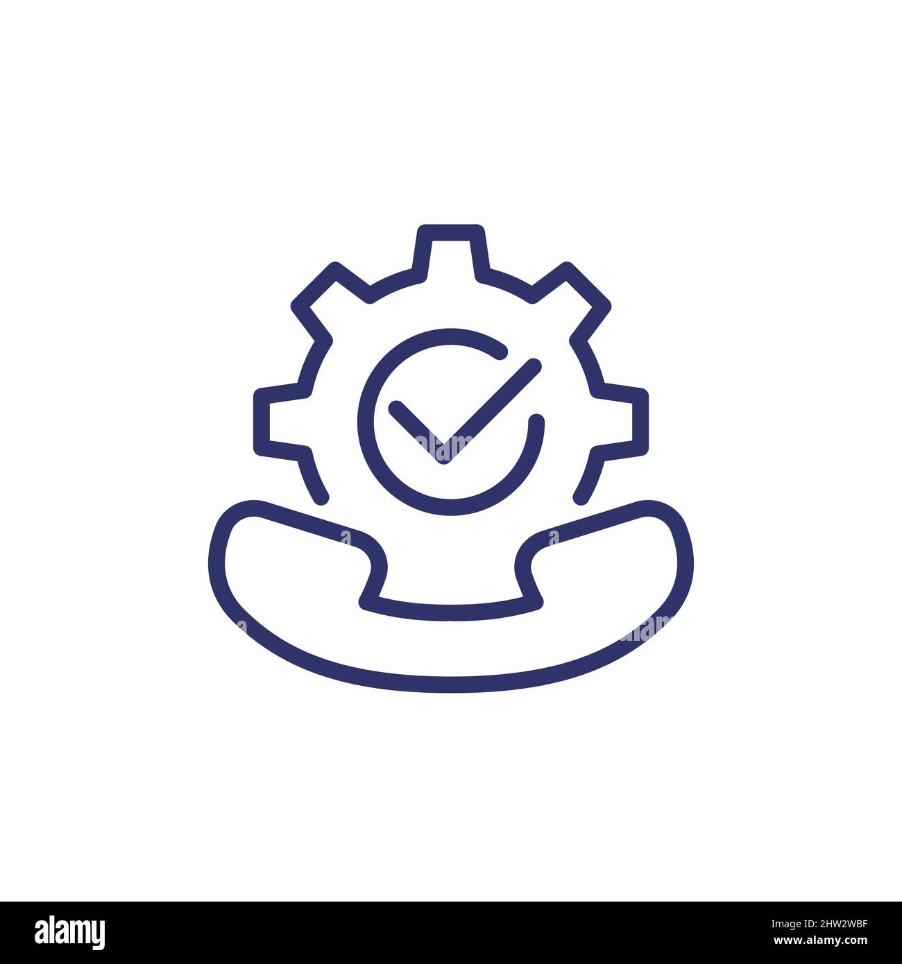 call settings outline icon on white, vector Stock Vector Image & Art ...