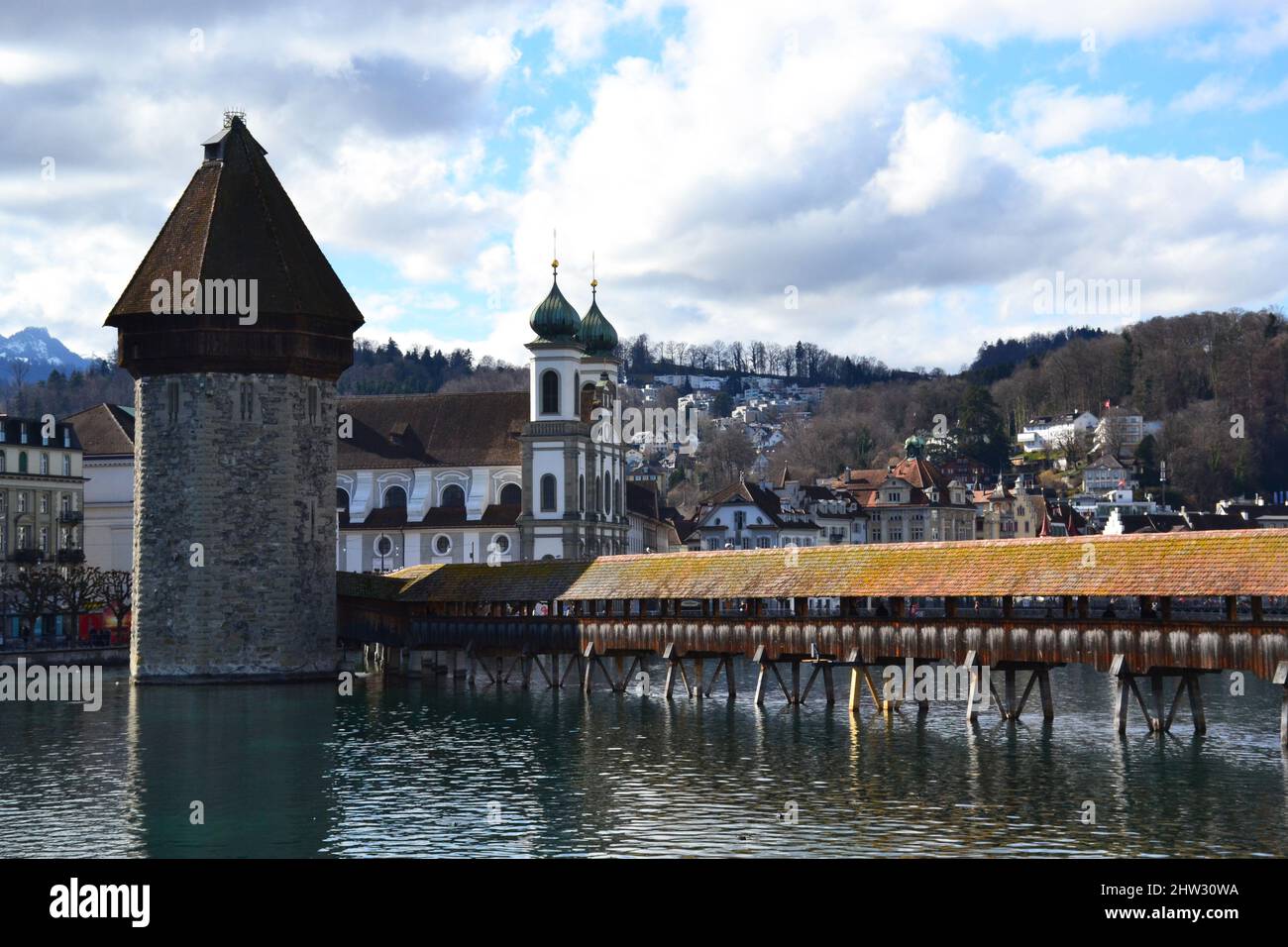 Chapel bridge in Lucerne, Switzerland Stock Photo Alamy