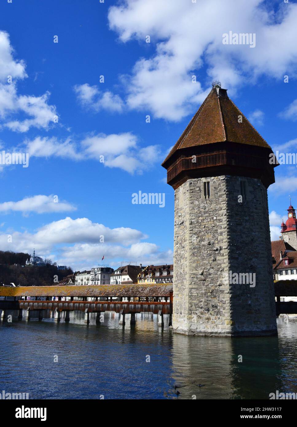 Chapel bridge in Lucerne, Switzerland Stock Photo