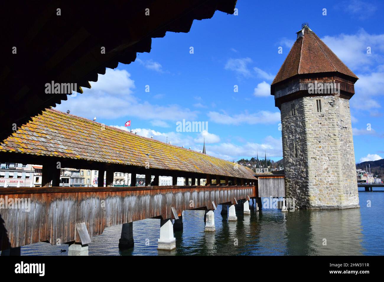 Chapel bridge in Lucerne, Switzerland Stock Photo