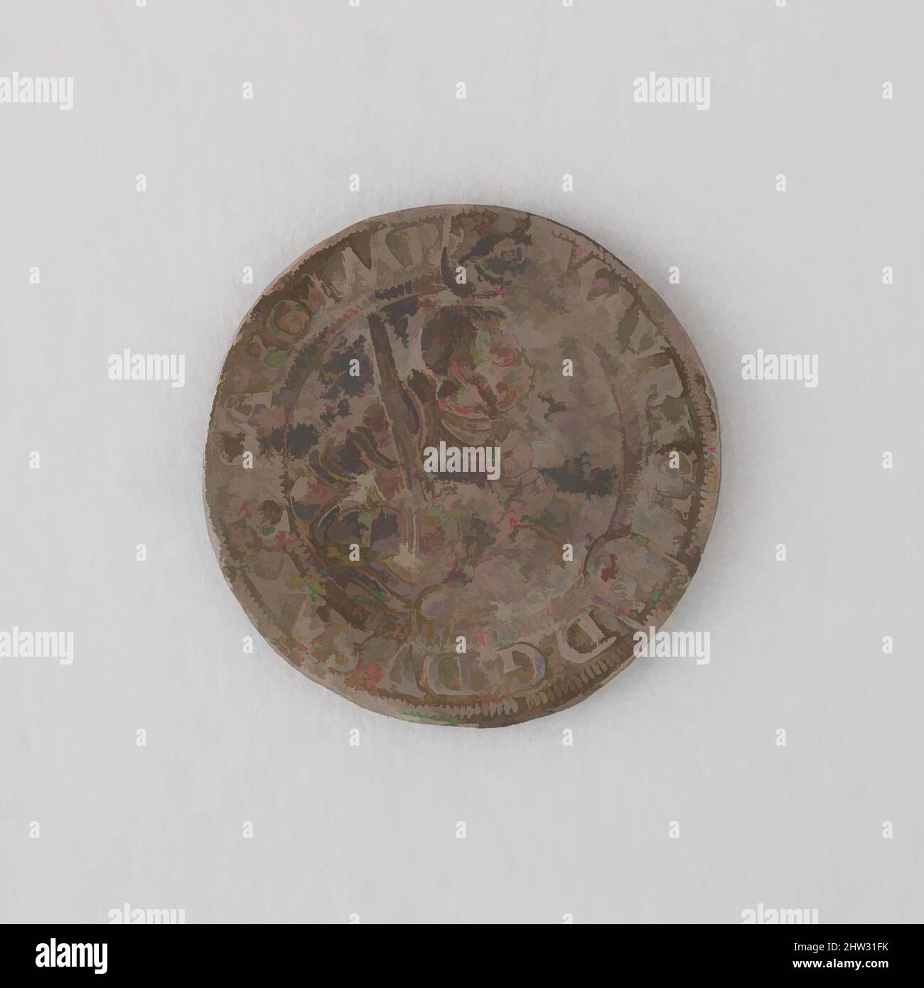 Art inspired by Coin (Thaler, Annaberg) Showing Maurice, Duke and Elector of Saxony, 1552, German, Silver, Diam. 1 5/8 in. (4.1 cm); thickness 1/8 in. (0.3 cm); Wt. 1 oz. (28.3 g), Miscellaneous-Coins and Medals, Classic works modernized by Artotop with a splash of modernity. Shapes, color and value, eye-catching visual impact on art. Emotions through freedom of artworks in a contemporary way. A timeless message pursuing a wildly creative new direction. Artists turning to the digital medium and creating the Artotop NFT Stock Photo