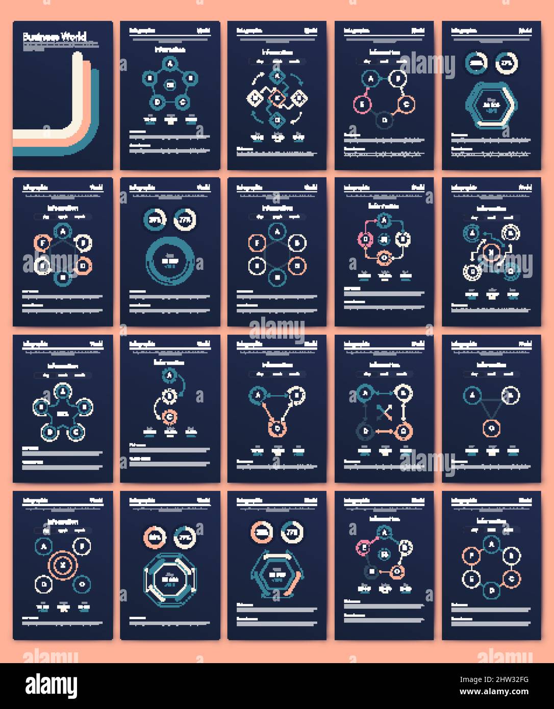 Vector graphics infographics with mobile phone. Template for creating ...