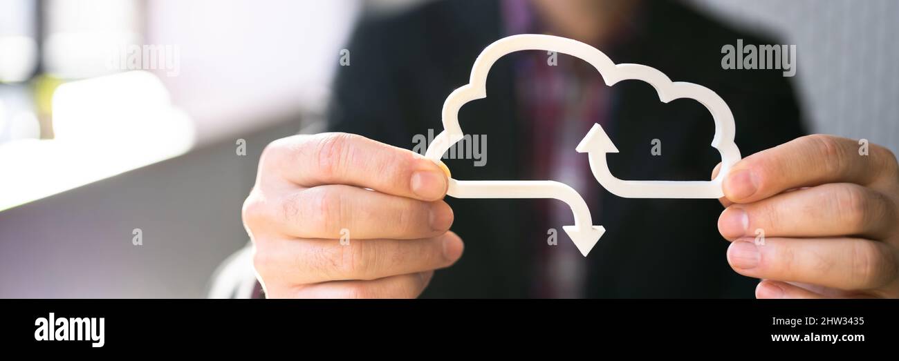 Cloud Data Business Technology Concept. Internet Network Connection Stock Photo