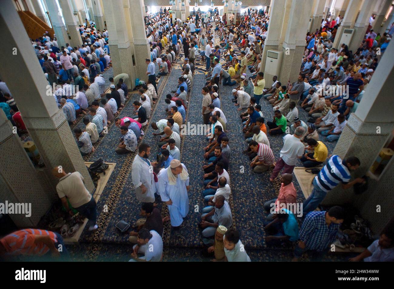 Rome, Italy 26/08/2011: Last Friday Islamic prayer of Ramadan, the Great Mosque ©Andrea Sabbadini Stock Photo