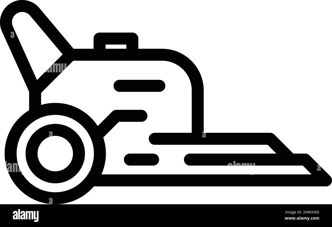 Robot lawn mower icon outline vector. Agriculture equipment. Care machinery Stock Vector