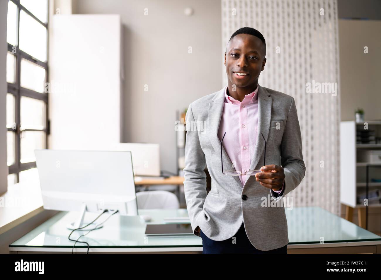 Successful Business Manager Portrait. Corporate Work Success Stock Photo