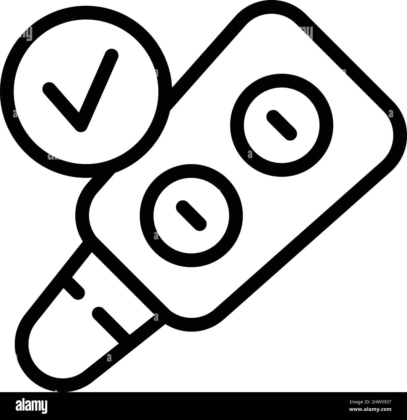 Negative pregnant test icon outline vector. Kit stick. Urine woman ...
