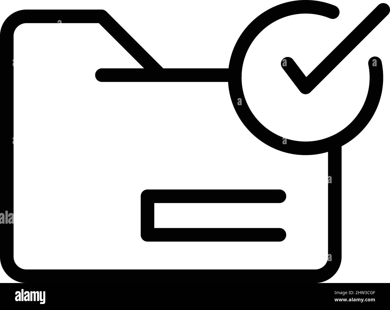 Secured folder icon outline vector. Data secure. Safety privacy Stock Vector
