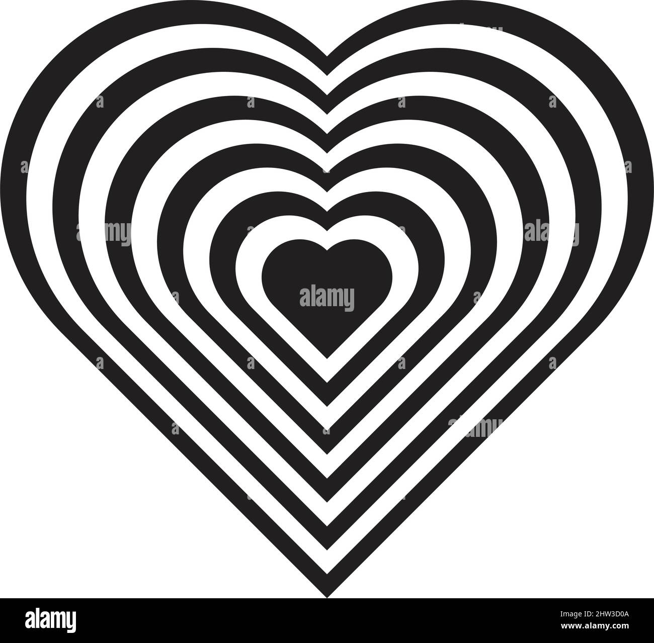 Abstract heart lines vector geometric shape for logo, web, print and ...