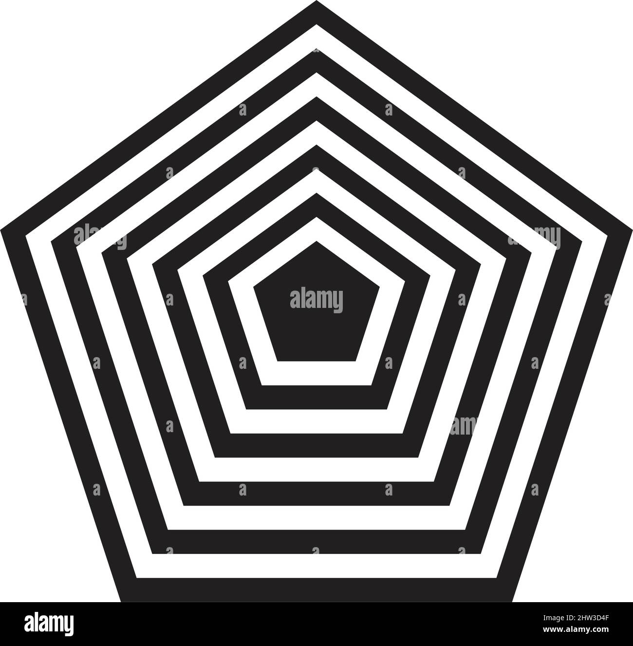 Abstract Pentagon Lines Vector Geometric Shape For Logo Web Print And 