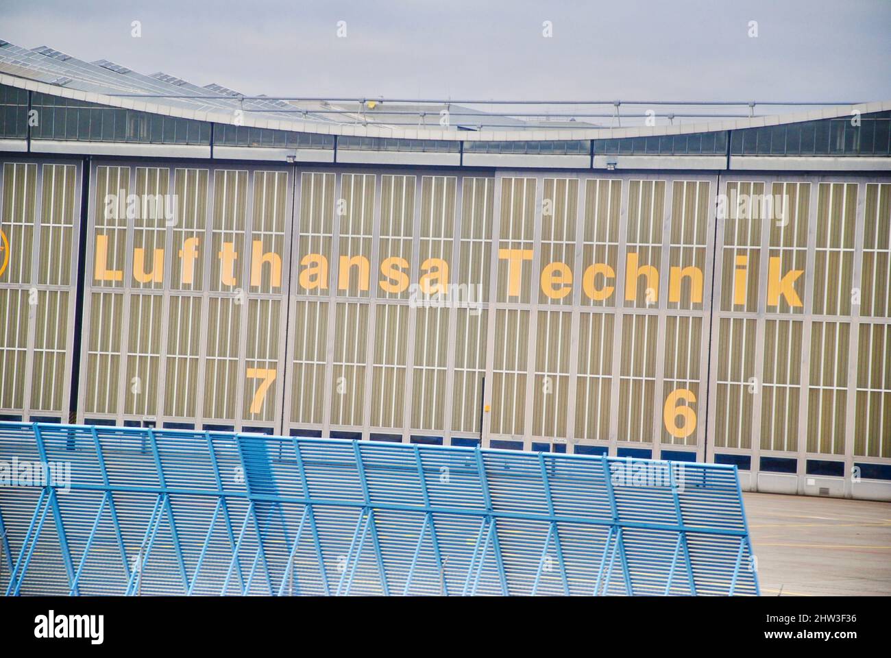 Lufthansa Technik at Frankfurt airport Stock Photo