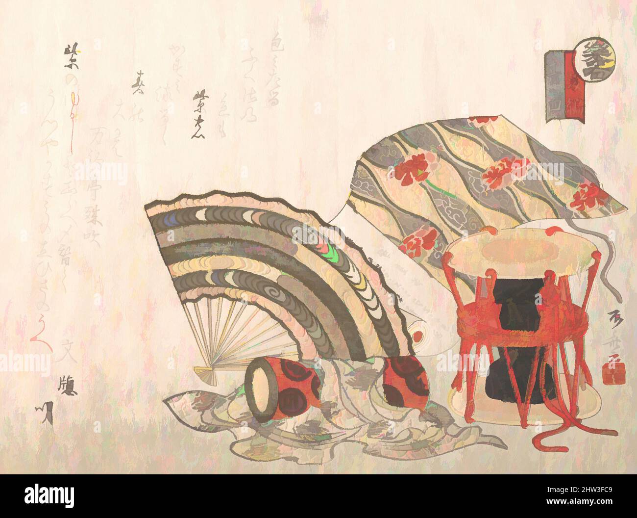 Le hing-kou, tambourin chinois et japonais (engraving)