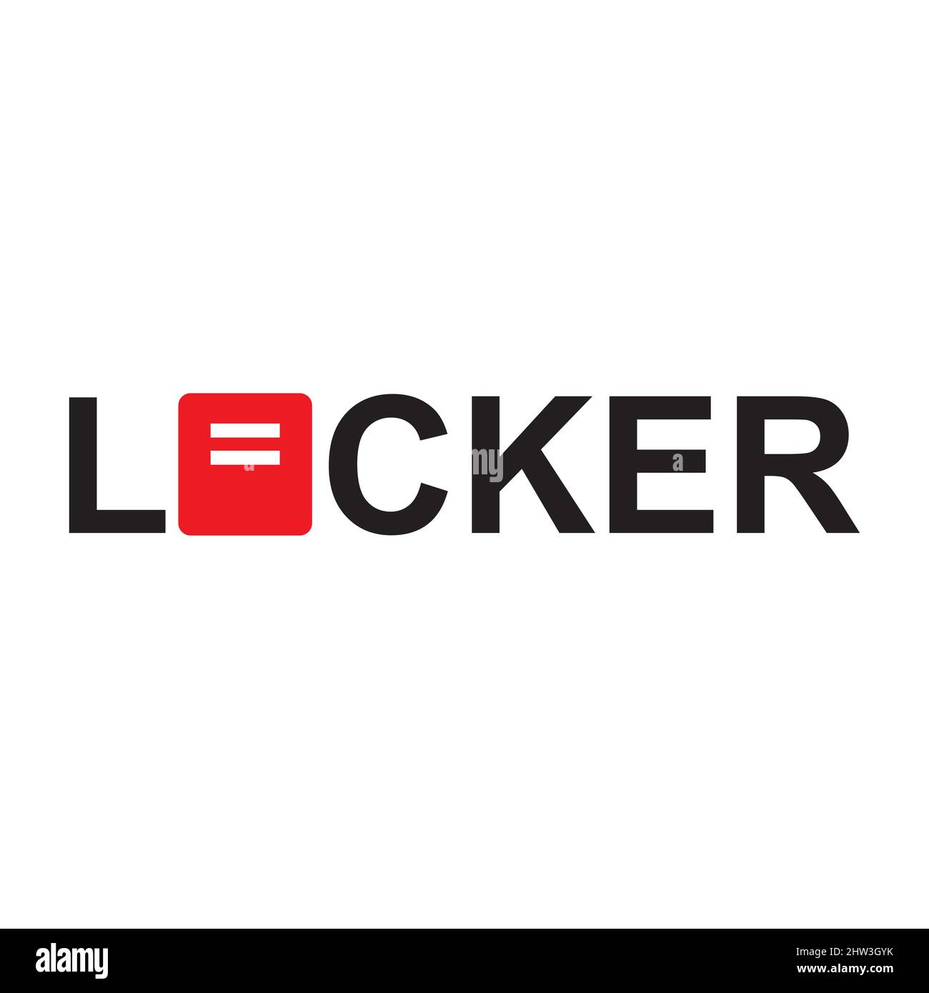 Vector logo of the parcel storage locker Stock Vector