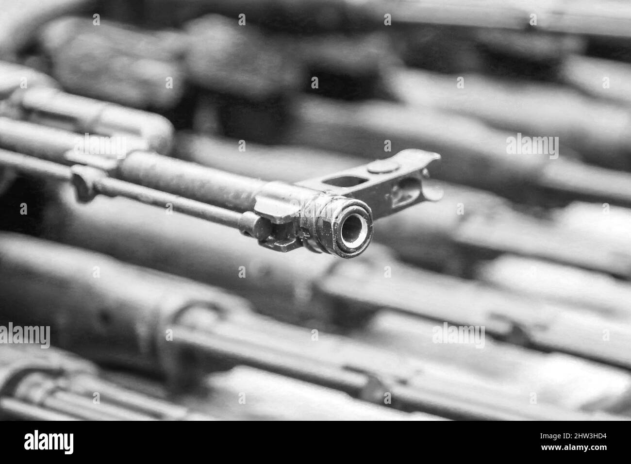 Russian AK-47 assault rifle Stock Photo