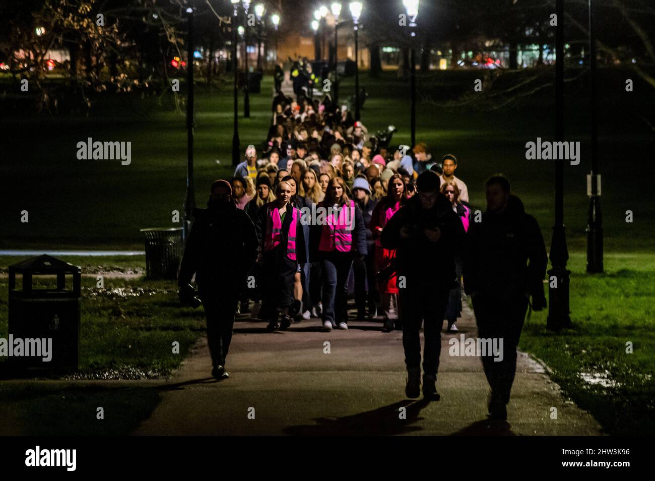 London, UK. 3rd Mar, 2022. People gather at the Bandstand on Clapham Common on the first anniversary of the murder of Sarah Everard - organised by Urban Angels. She disappeared on March 3 2021 on her way home from Clapham to Brixton. Credit: Guy Bell/Alamy Live News Stock Photo
